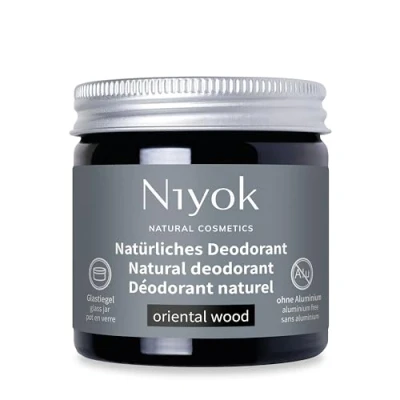 Abbildung von Niyok® 2 in 1 anti transpirante Deocreme &quot;Oriental Wood&quot; (40ml) Natürliches Deo ohne Aluminium 24h Schutz vor Geruch &amp; Schweiß Deodorant Creme Unisex Feste vegan