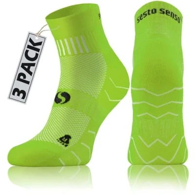 Abbildung von sesto senso 3 Paar Laufsocken Baumwolle Sportsocken Damen Herren Bunte Sport Socken 43 47 Grün