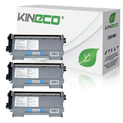 Abbildung von Kineco 3 Toner kompatibel für TN 2010 2220 Brother MFC 7360N DCP 7055 HL 2135W 2130 2132 7057 TN2010 TN2220 Schwarz je 3.000 Seiten