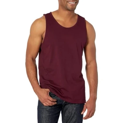 Abbildung von Amazon Essentials Herren Tanktop, Normale Passform, Burgunderrot, L