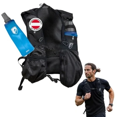 Abbildung von ALPIN LOACKER Trailrunning Weste Herren &amp; Damen I Laufrucksack mit Trinkflasche 2X 250ml Rucksack Trinksystem ideal als Marathon Weste, Laufweste und Trinkrucksack Zubehör