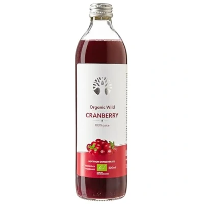 Abbildung von LOOV Bio Wildcranberry Saft, biologisch, 500 ml, 100% direkt gepresste, frische Cranberries, enthält Polyphenole, ohne Zuckerzusatz, Wasserzusatz, wild gewachsen