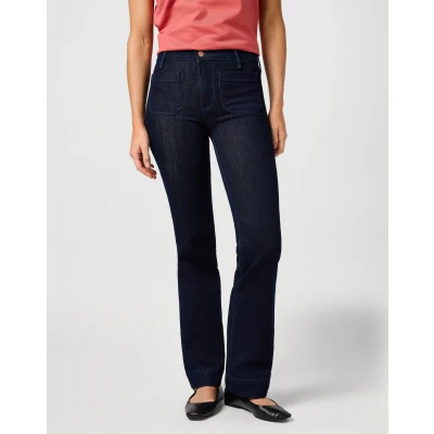 Abbildung von Wrangler Flared Jeans, Damen, Größe: 34x34, Soft moonlight