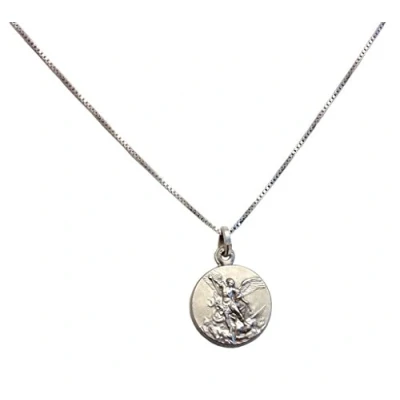 Abbildung von I G J Medaille von St. Michael der Erzengel in 925 Sterling Silber mit Kette