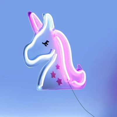 Abbildung von LED Wandleuchte Neon Unicorn, USB