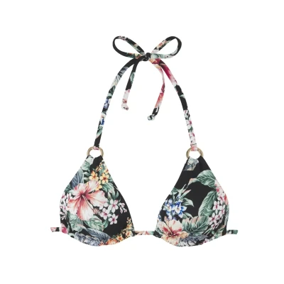 Abbildung von LASCANA Triangel Bikini Top »Salsa«, Goldfarbene Zierringe