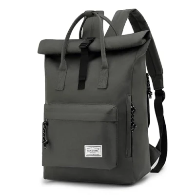 Abbildung von TAN.TOMI Laptop Rucksack, Rucksack Tasche 15,6 Zoll, Damen und Herren weit öffenbar, Rolltop wasserdicht, Backpack Daypack für Schule, Fahrradfahren, Freizeit Reise