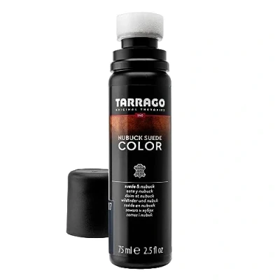 Abbildung von Tarrago Nubuk Wildlederfarbe 75ml Farbauffrischer für Wildleder und Schuhe Verstärkt die Schuhfarben pflegt schützt Mit Schwammapplikator (Marineblau 17)