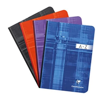Abbildung von Clairefontaine 9549C Adressbuch / Kladde DIN A5 14,8x21 cm, mit Softcover, 96 Blatt kariert 90g, farbig sortiert, 1 Stück