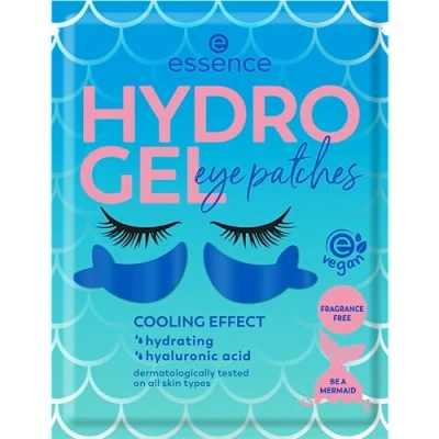 Abbildung von essence HYDRO GEL eye patches, Augenpflege, Nr. 03, Blau, feuchtigkeitsspendend, pflegend, kühlend, vegan, ölfrei, ohne Parfüm, Alkohol, 1er Pack (1pair)