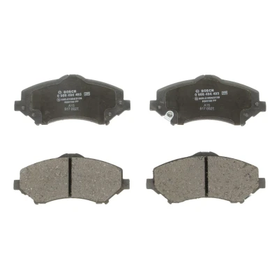 Abbildung von BOSCH 0 986 494 493 Bremsbelagsatz Low Metallic mit akustischer Verschleißwarnung Anti Quietsch Blech FIAT: Freemont, DODGE: Journey MPV