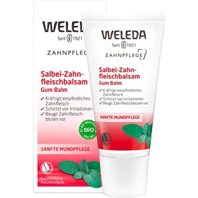 Abbildung von WELEDA Bio Salbei Zahnfleischbalsam Naturkosmetik Zahnpflege Gel kräftigt empfindliches Zahnfleisch. Milde Zahnpasta zur regelmäßigen Mundhygiene sorgt für einen frischen Atem (1x 30 ml)