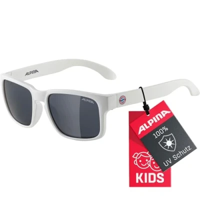 Abbildung von ALPINA MITZO Verzerrungsfreie und Bruchsichere Sonnenbrille Mit 100% UV Schutz Für Kinder, FCB white matt, One Size