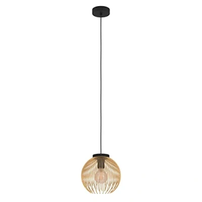 Abbildung von Eglo 900166 Hängeleuchte VENEZUELA E27 1X40W Stahl schwarz, gold H:110cm Ø23.5cm dimmbar