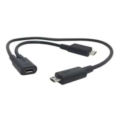 Abbildung von chenyang Micro USB Buchse 1 auf 2 Stecker Splitter Verlängerung Ladekabel