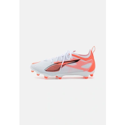 Abbildung von Puma Ultra 5 PRO FG/AG JR Unisex Fußballschuh Nocken für Kinder, Größe: 34.5, White/black/glowing red Schuhe