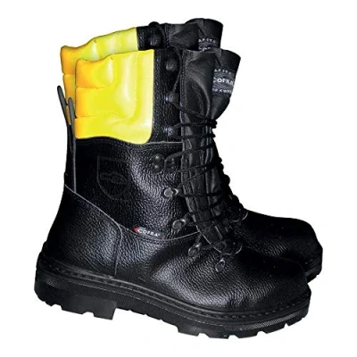 Abbildung von Cofra S.r.l. Schnittschutz Stiefel Woodsman BIS Forstarbeiter Arbeitsstiefel mit Sägeschutz 46, schwarz, 25580 000