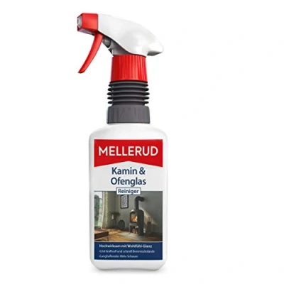 Abbildung von Mellerud Kamin &amp; Ofenglas Reiniger 1 x 0,5 l Reinigungsmittel zum Entfernen von hartnäckigen Verschmutzungen auf und Ofenglasscheiben