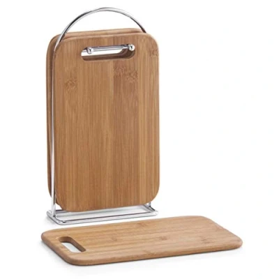 Abbildung von Zeller 25264 Brettchenständer, 5 teilig, Bamboo/Chrom / 15 x 6,5 30, beige, small