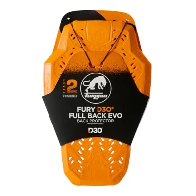 Abbildung von Furygan Full Back Fury D3O EVO Level 2 zugelassener Rückenprotektor zertifizierter Motorradschutz Leichter, Flexibler Komfort Belüftungssicherheit, Orange Version 2024