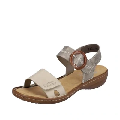 Abbildung von Rieker Damen 608Z3 Sandale, Beige, 40 EU