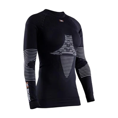 Abbildung von X Bionic Damen Energizer 4.0 Shirt Round Neck Long Sleeves, Opal Black/Arctic wh, S