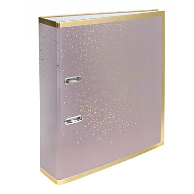 Abbildung von Interdruk Lever Arch File A4 75 mm Metallic Design Satin Gold Sparkling