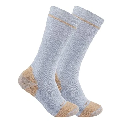 Abbildung von Carhartt mens Midweight Cotton Blend Steel Toe Sock 2 Pack, Grey, Large