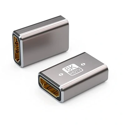 Abbildung von VMOJO HDMI Koppler 8K, 2.1 Buchse auf Buchse, Verlängerungsadapter, unterstützt 8K@60Hz / 4K@120Hz 120UHD, 7680 * 4320 Auflösung, 3D, HDR, ARC für Laptop, PC, Monitor, Roku TV, 2 Stück