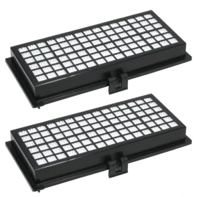 Abbildung von 2x HEPA Filter/Allergikerfilter/Hygienefilter mit Aktivkohleschicht ersetzt Miele SF AH30 AA30 HA30 AAC30 7226140 7226160 9616080