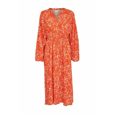 Abbildung von Peppercorn Millie Midi Kleid Damen In Orange Frühling Elegant Größe L
