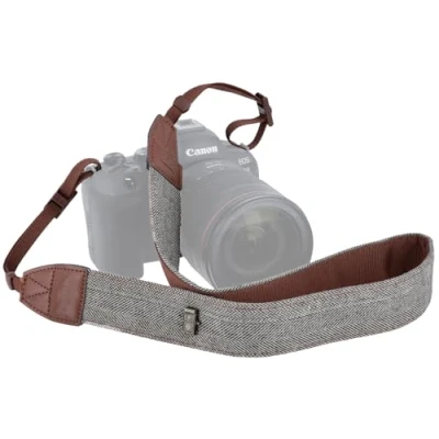 Abbildung von Rollei Kameragurt Braun, 84cm 135cm Verstellbare Kamera Schultergurt mit 3,9 cm Breite Nackengurt Ca.10 kg Traglast für Alle DSLR Kameras Nikon Canon Sony Lumix Fujifilm Olympus
