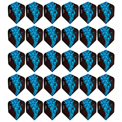 Abbildung von THOR DARTS F2 Exclusiv Line: Dartflights blau, Standardform B schmal/No.6, 150 Micron extra Strong (10 Set (30 Stück), Blau)