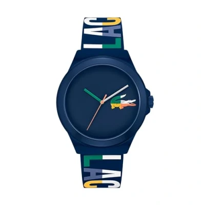 Abbildung von Lacoste Analog Quarzuhr für Herren mit Marinblaues Silikonarmband 2011184