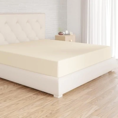 Abbildung von Amazon Basics Spannbettlaken, 180 x 200 30 cm, Mikrofaser, Spannbetttuch Matratzenhöhe bis Beige