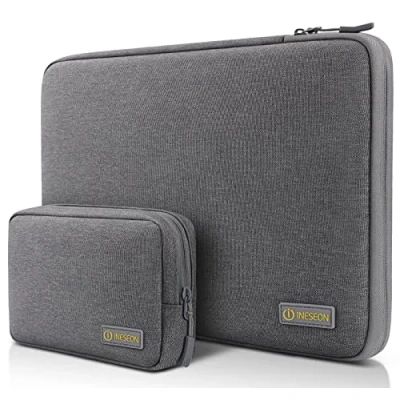 Abbildung von I INESEON 14 Zoll Laptop Hülle Tasche für Lenovo Thinkpad Ideapad Dell Acer HP Chromebook Notebook, 15,3 MacBook Air M2 2023, 15&#039;&#039; Surface Schutzhülle Sleeve, Dunkelgrau