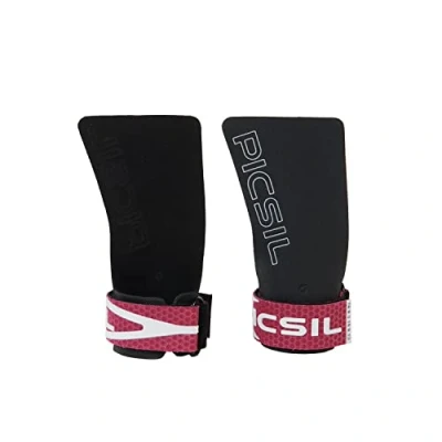 Abbildung von PICSIL Golden Eagle Grips ohne Löcher, Fingerlose Griffe für Crosstraining, Fitnessstudio, Box, Gewichtheben, Verhindern Blasen und Tränen, Größere Magnesiumrückhaltung, Unisex (G+, Violett)