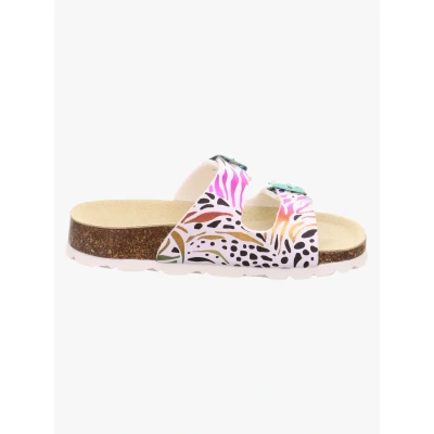 Abbildung von Superfit Fussbettpantoffel Sandals Hausschuh white/multicoloured für Kinder, Größe: 25, White/multi coloured Schuhe