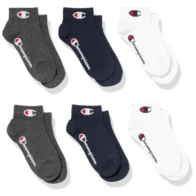 Abbildung von Champion Unisex Kinder und Jugendliche Core Socks Junior 6PP Quarter Innensocken, Marineblau, EU 27 30