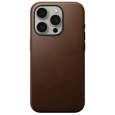 Abbildung von Nomad Modern Leather Case Magsafe iPhone 15 Pro brown NM01614685