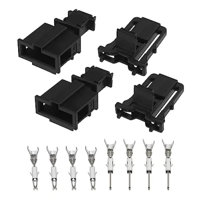 Abbildung von Create idea 2 Sätze poliger Steckverbinder Stecker Reparatursatz, Männlicher Und Weiblicher mit Anschlüssen 3B0972712 3B0972702 Kfz Kabelbaum Zubehör