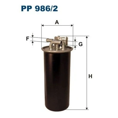 Abbildung von FILTRON PP 986/2 Kraftstofffilter Leitungsfilter 10 AUDI: A6 C6 Avant, Saloon, Allroad