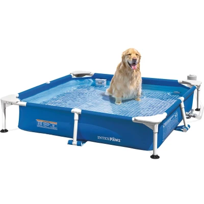 Abbildung von Intex Hundepool 152 x 30 cm Frame Pool mit Filterpumpe