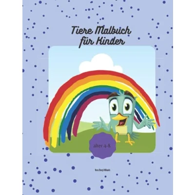Abbildung von Tiere Malbuch für Kinder: Fantastisches Mal und Aktivitätsbuch Kinder mit lustigen niedlichen Tieren Malvorlagen von 4 8 Jahren