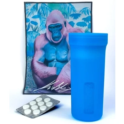 Abbildung von EYESHAKER Set Patentiertes Brillenreinigungsgerät im Komplettpaket Innovative Brillenreinigung wie vom Optiker für Gläser &amp; Gestell (Blue Summer Edition)