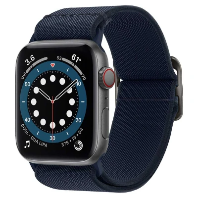 Abbildung von Spigen Lite Fit Armband Entwickelt für Apple Watch Ultra 2/1 49mm, Serie 10 46mm und 9/8/7/6/5/4/SE 45mm,44mm Marineblau