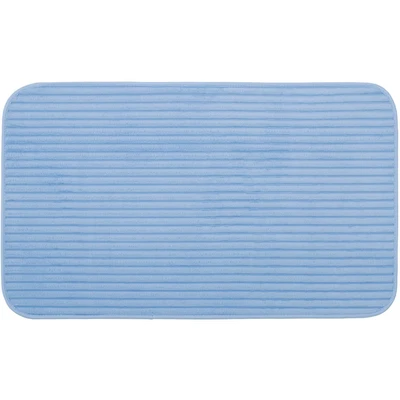 Abbildung von Gözze Rutschfester Weicher Badeteppich, 100% Polyester, 70 x 120 cm Hellblau