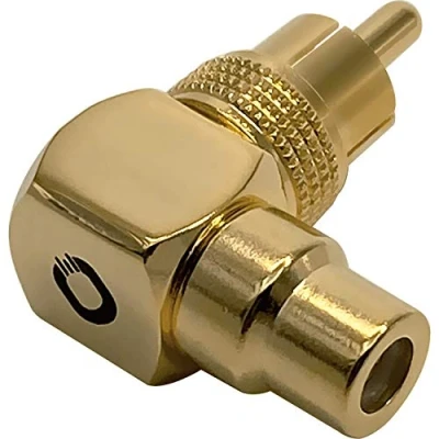 Abbildung von OEHLBACH Sound AD 90 Winkeladapter Cinch (Winkelstecker auf Kupplung) 24k vergoldet, hohe Kontaktsicherheit 2 Stück