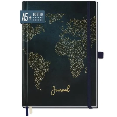 Abbildung von paper&amp;you® Premium Bullet Journal dotted A5 &quot;Minty Leaves&quot; Notizbuch gepunktet, 188 Seiten extra dickes Papier, Tagebuch mit Punkteraster nachhaltig &amp; klimafreundlich