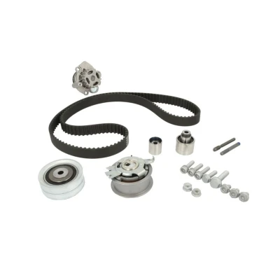 Abbildung von HEPU PK06621 Wasserpumpe + Zahnriemensatz mit Nockenwellenschrauben Schrauben 160 VOLKSWAGEN: Tiguan I, Polo V Hatchback, GOLF 6